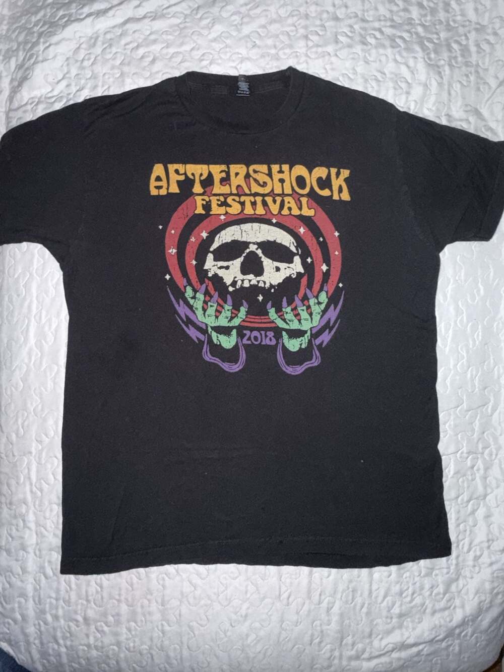 Aftershock Festival 2018 Concert Tour T-Shirt Black Size L